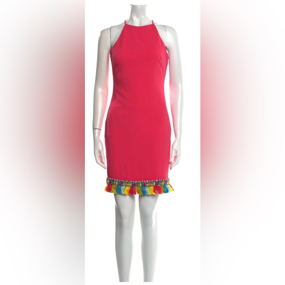 Badgley Mischka Coral Mini Dress